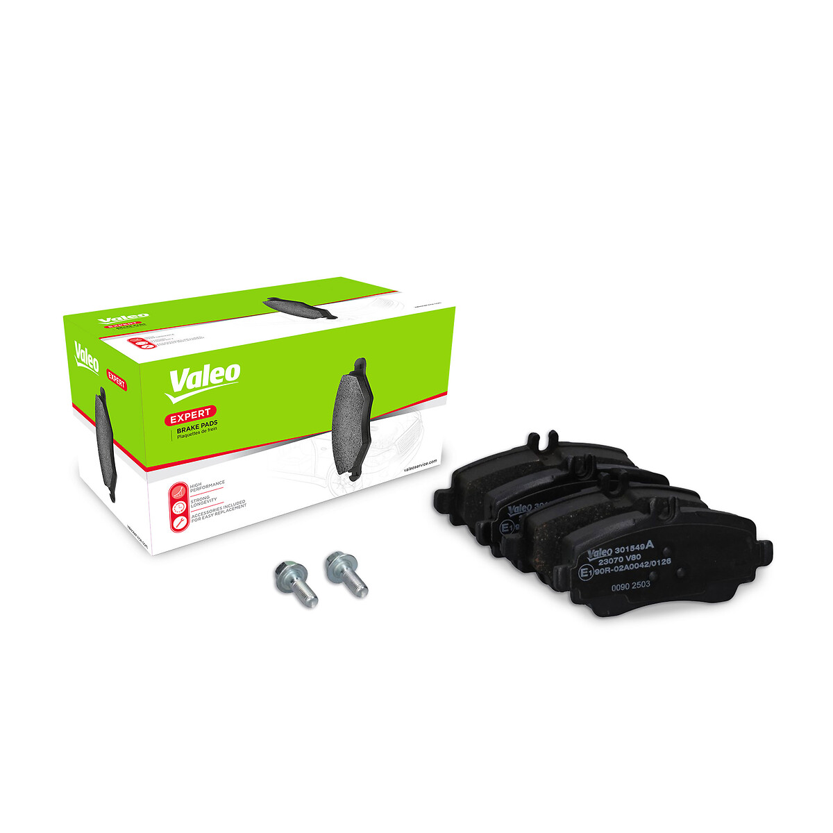 Jeu de 4 plaquettes de frein VALEO ref. 301549A